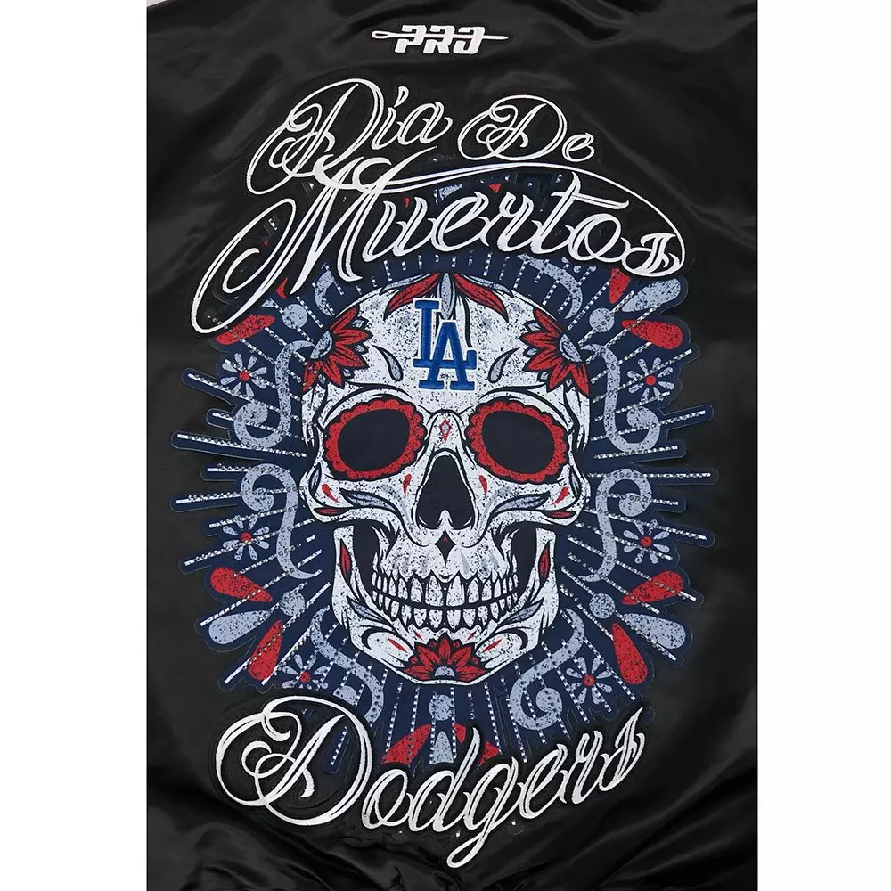 Pro Standard Los Angeles Dodgers Eternal Skull Drop Shadow Jacket-Black - BLACK