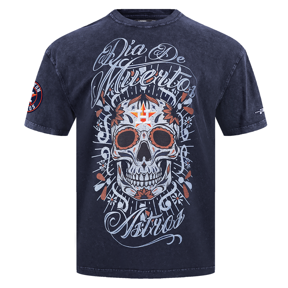 Pro Standard Houston Astros Eternal Skull Drop Shadow Tee-Black - NAVY Thumbnail View 1
