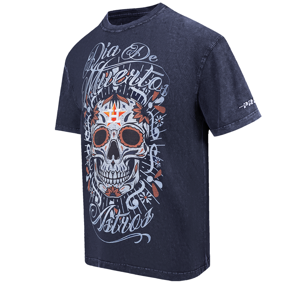 Pro Standard Houston Astros Eternal Skull Drop Shadow Tee-Black - NAVY Thumbnail View 3