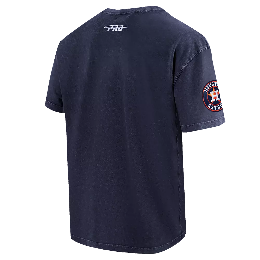 Pro Standard Houston Astros Eternal Skull Drop Shadow Tee-Black - NAVY