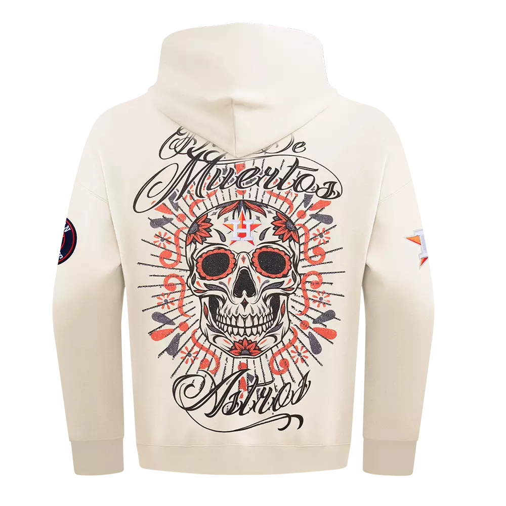 Pro Standard Houston Astros Eternal Skull Drop Shadow Fleece Top-Cream - OFF-WHITE