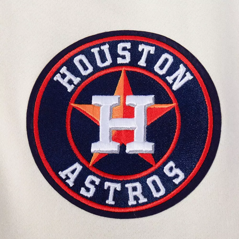 Pro Standard Houston Astros Eternal Skull Drop Shadow Fleece Top-Cream - OFF-WHITE