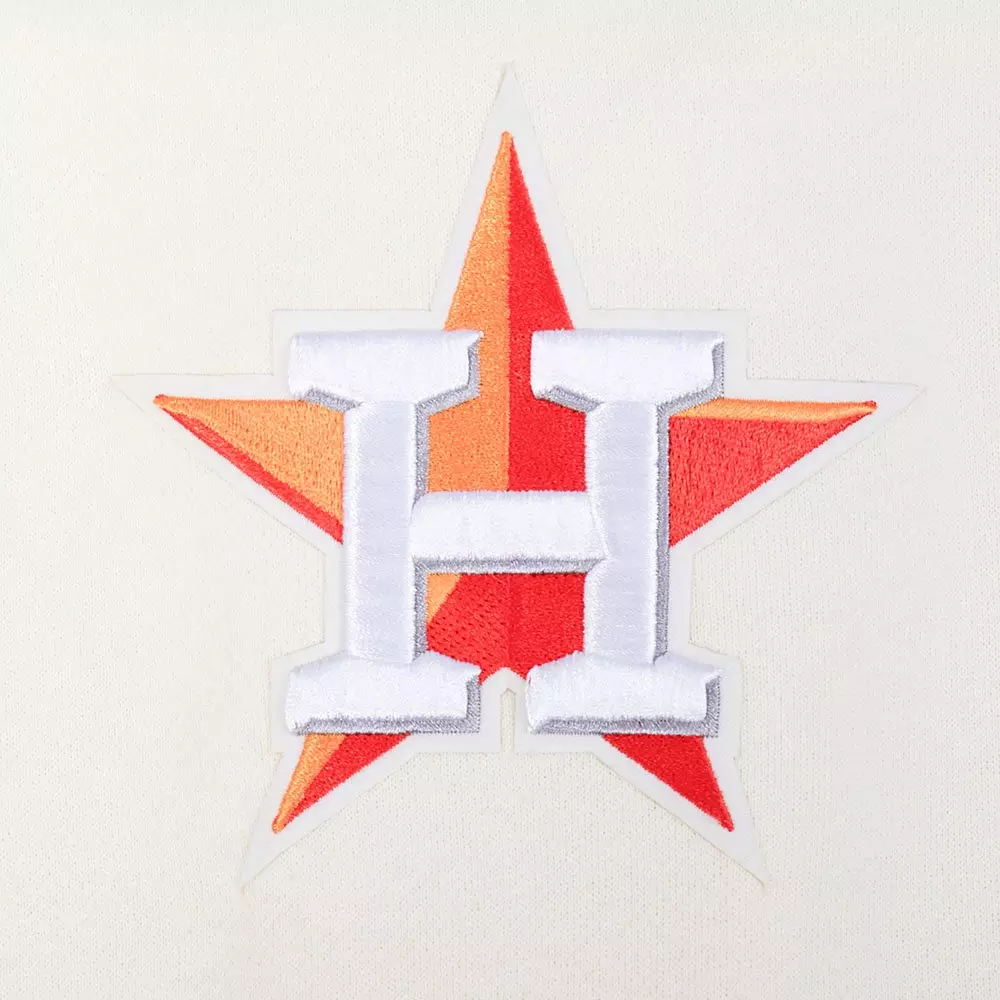 Pro Standard Houston Astros Eternal Skull Drop Shadow Fleece Top-Cream - OFF-WHITE