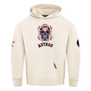 Pro Standard Houston Astros Eternal Skull Drop Shadow Fleece Top-Cream