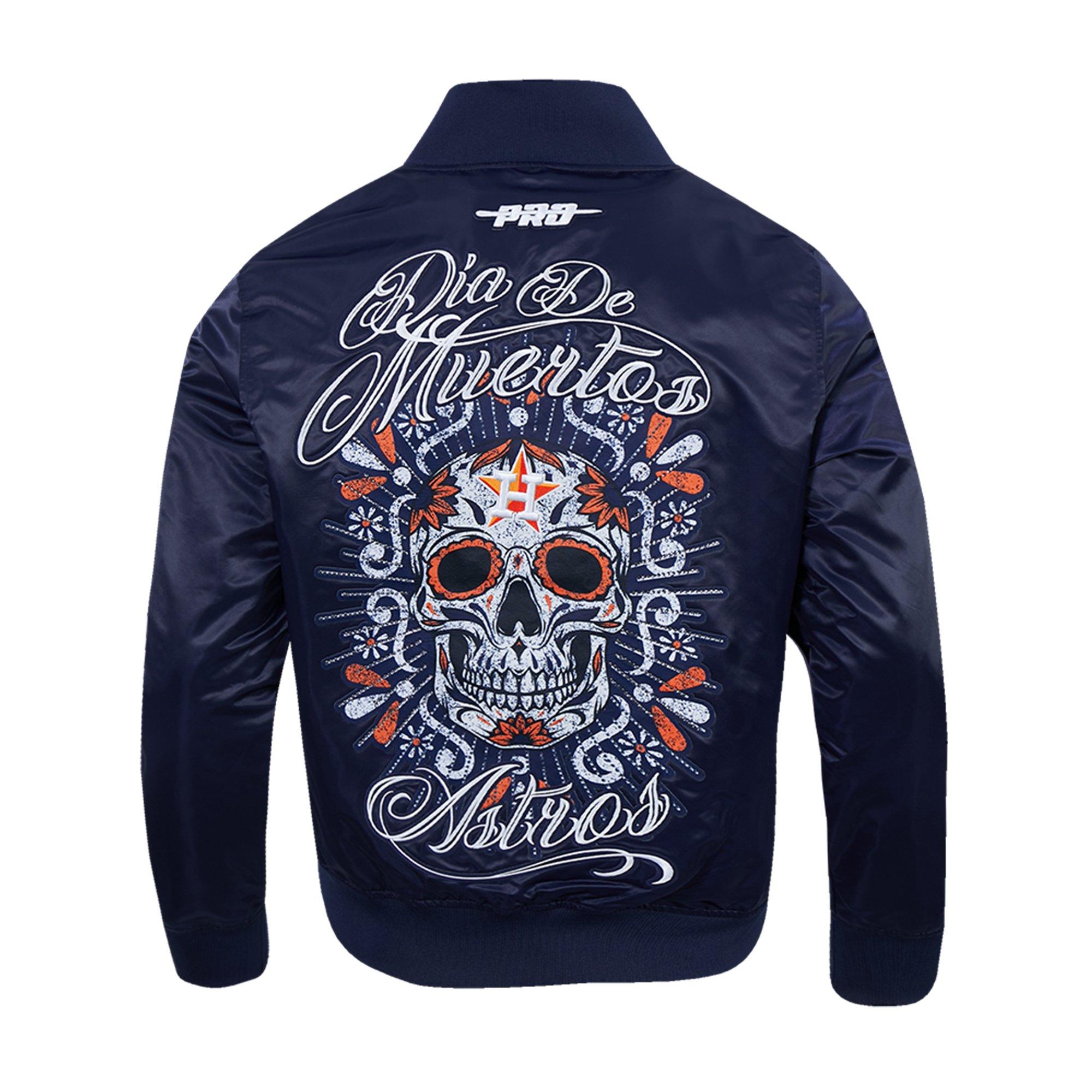 Pro Standard Houston Astros Eternal Skull Drop Shadow Jacket-Black - NAVY Thumbnail View 2