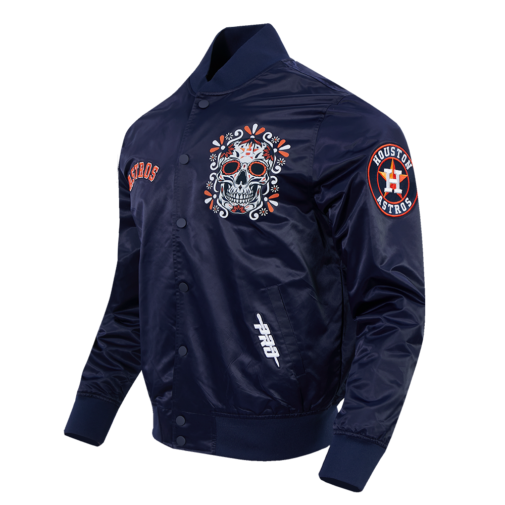 Pro Standard Houston Astros Eternal Skull Drop Shadow Jacket-Black - NAVY Thumbnail View 3