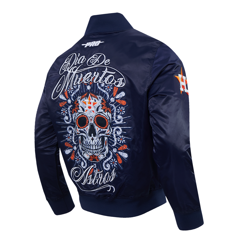 Pro Standard Houston Astros Eternal Skull Drop Shadow Jacket-Black - NAVY Thumbnail View 4