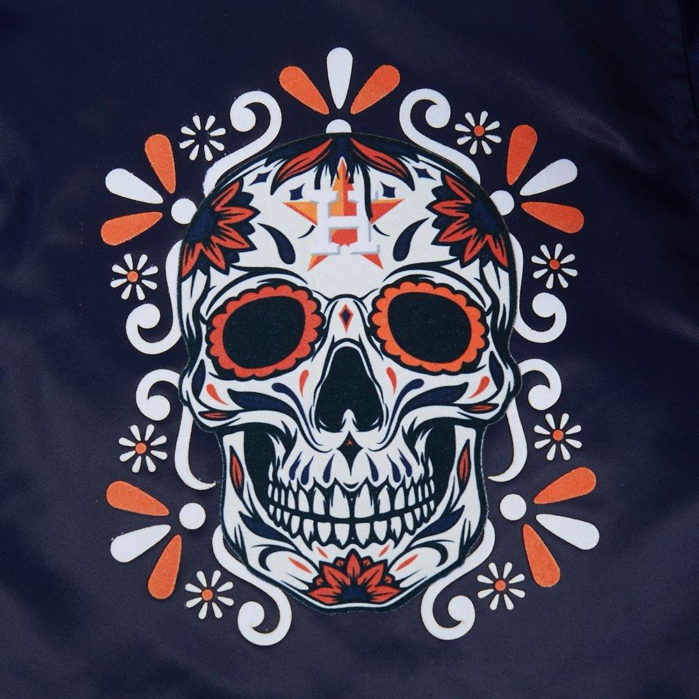 Pro Standard Houston Astros Eternal Skull Drop Shadow Jacket-Black - NAVY Thumbnail View 5