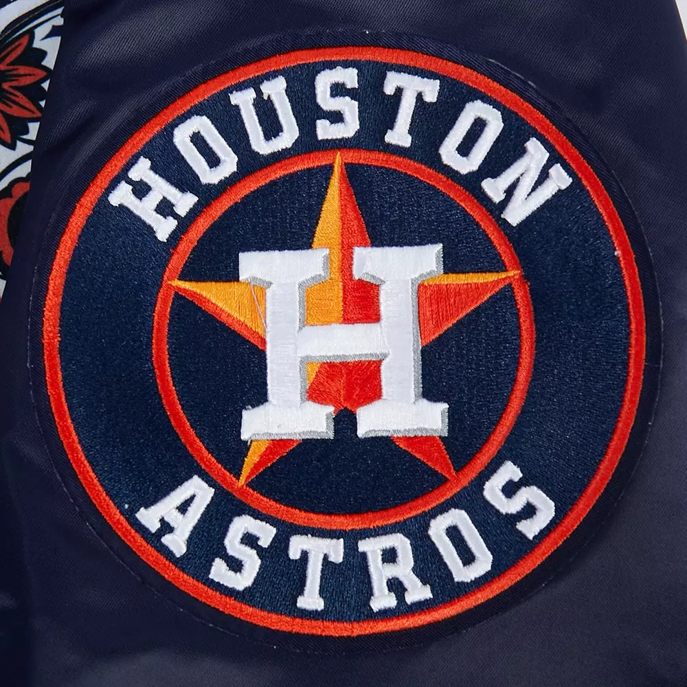 Pro Standard Houston Astros Eternal Skull Drop Shadow Jacket-Black - NAVY