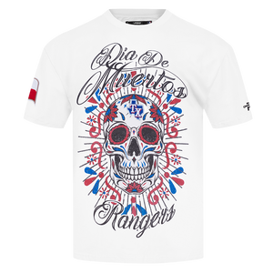 Pro Standard Texas Rangers Eternal Skull Drop Shadow Tee-Black