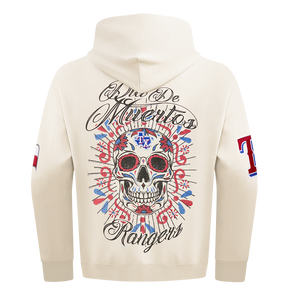 Pro Standard Texas Rangers Eternal Skull Drop Shadow Fleece Top-Cream