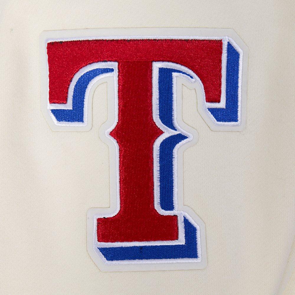 Pro Standard Texas Rangers Eternal Skull Drop Shadow Fleece Top-Cream - OFF-WHITE Thumbnail View 7