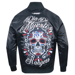 Pro Standard Texas Rangers Eternal Skull Drop Shadow Jacket-Black