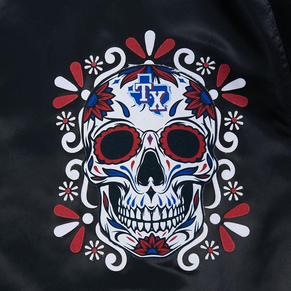 Pro Standard Texas Rangers Eternal Skull Drop Shadow Jacket-Black - BLACK Thumbnail View 6
