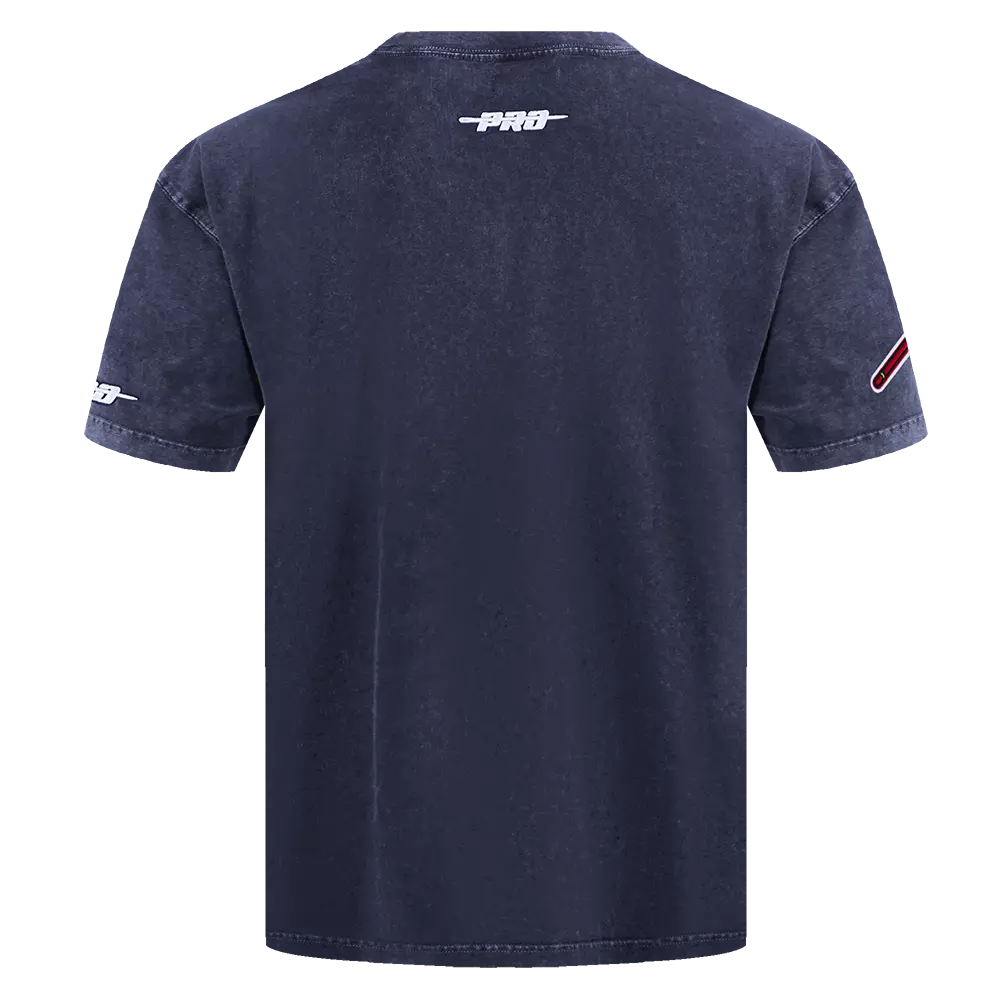 Pro Standard Atlanta Braves Eternal Skull Drop Shadow Tee-Navy - NAVY