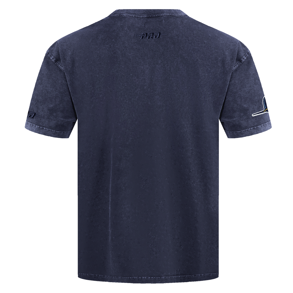 Pro Standard Tampa Bay Rays Eternal Skull Drop Shadow Tee-Navy - NAVY Thumbnail View 2