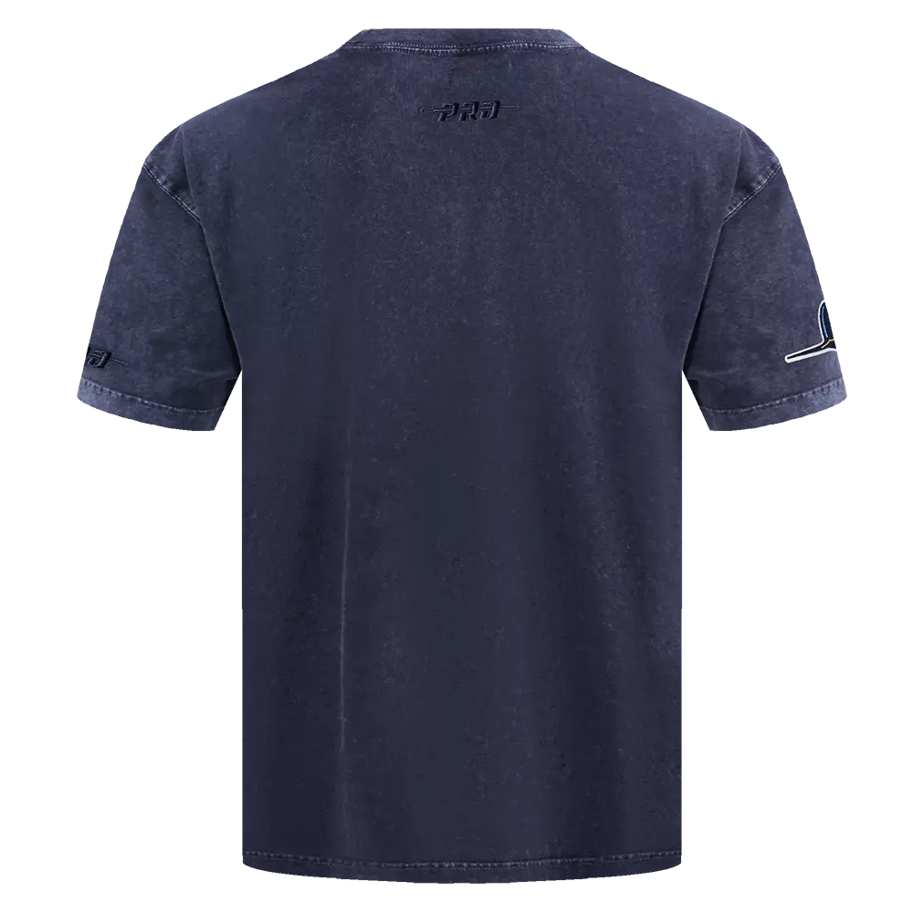 Pro Standard Tampa Bay Rays Eternal Skull Drop Shadow Tee-Navy - NAVY