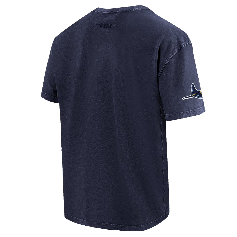 Pro Standard Tampa Bay Rays Eternal Skull Drop Shadow Tee-Navy - NAVY Thumbnail View 4