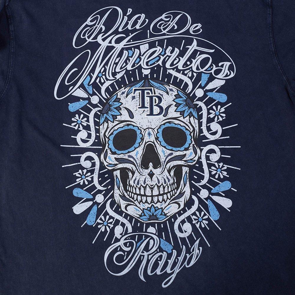 Pro Standard Tampa Bay Rays Eternal Skull Drop Shadow Tee-Navy - NAVY Thumbnail View 5