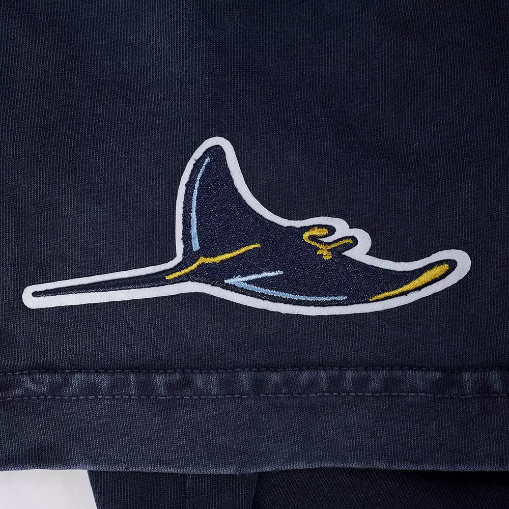 Pro Standard Tampa Bay Rays Eternal Skull Drop Shadow Tee-Navy - NAVY