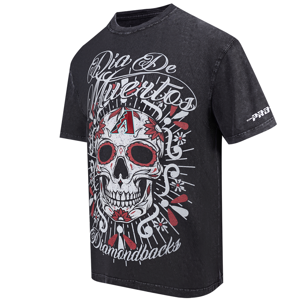 Pro Standard Arizona Diamondbacks Eternal Skull Drop Shadow Tee-Black - BLACK Thumbnail View 3