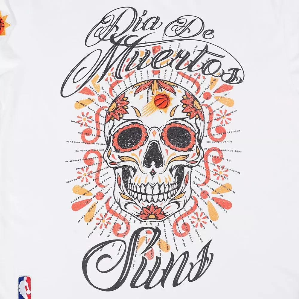 Pro Standard Phoenix Suns Eternal Skull Drop Shadow Tee-White - WHITE