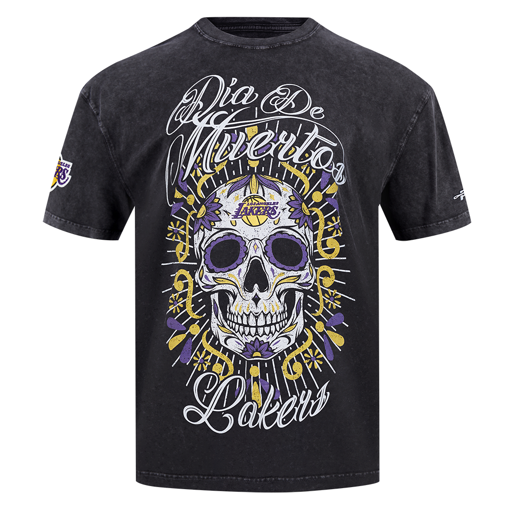 Pro Standard Los Angeles Lakers Eternal Skull Drop Shadow Tee-Black - BLACK Thumbnail View 1