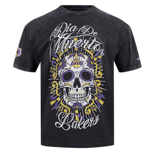 Pro Standard Los Angeles Lakers Eternal Skull Drop Shadow Tee-Black