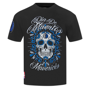 Pro Standard Dallas Mavericks Eternal Skull Drop Shadow Tee-Black