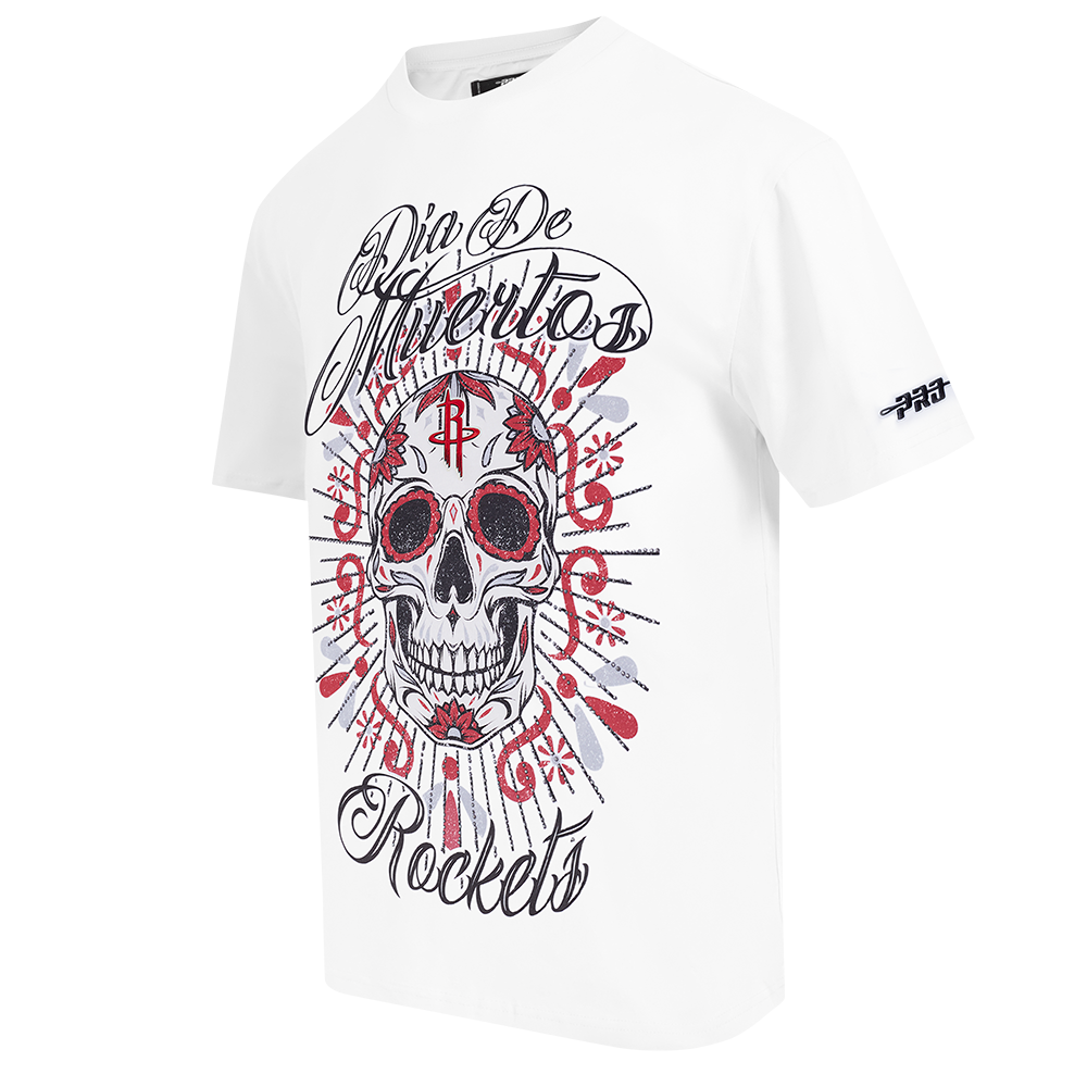Pro Standard Houston Rockets Eternal Skull Drop Shadow Tee-White - WHITE Thumbnail View 3