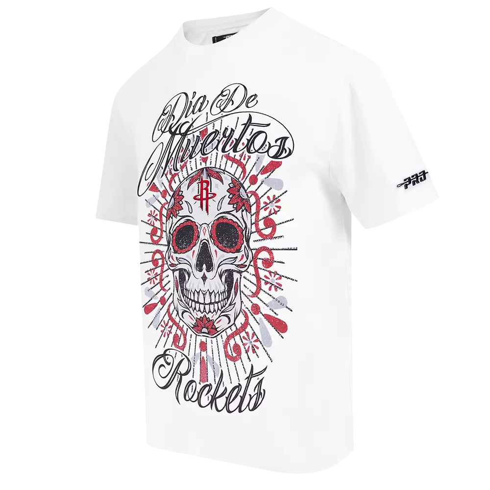 Pro Standard Houston Rockets Eternal Skull Drop Shadow Tee-White - WHITE