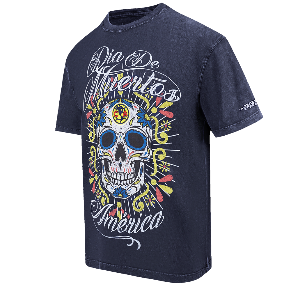 Pro Standard Club America Eternal Skull Drop Shadow Tee-Navy - NAVY Thumbnail View 3