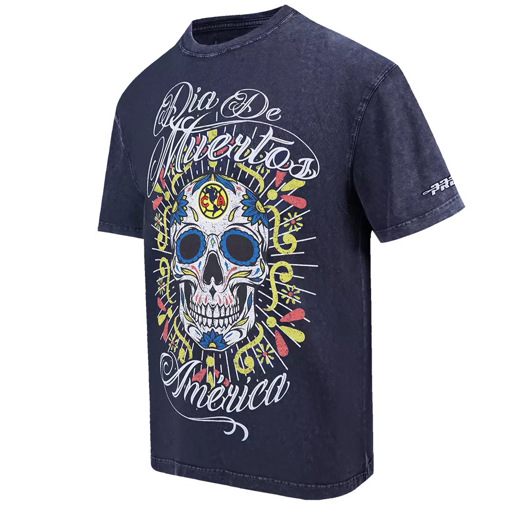 Pro Standard Club America Eternal Skull Drop Shadow Tee-Navy - NAVY