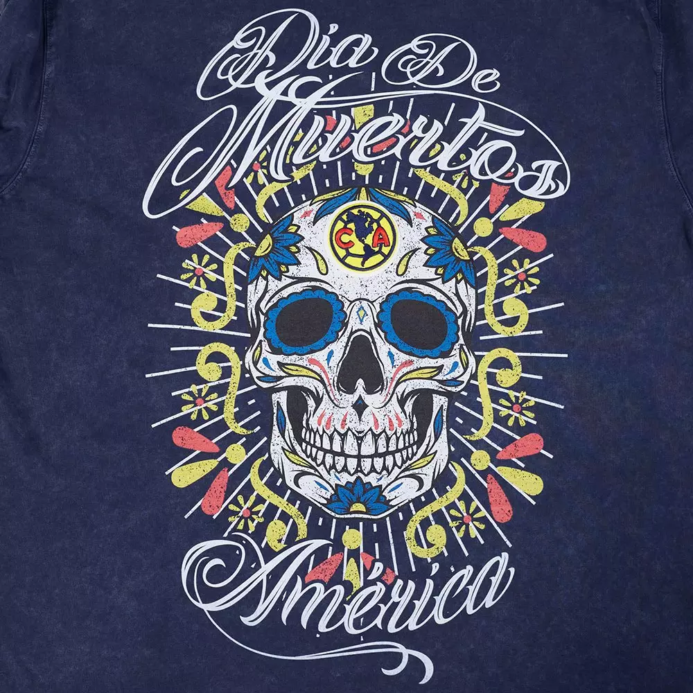 Pro Standard Club America Eternal Skull Drop Shadow Tee-Navy - NAVY