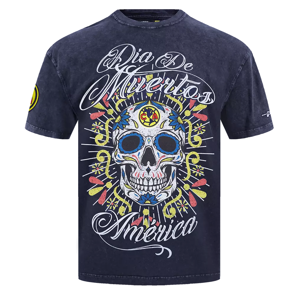 Pro Standard Club America Eternal Skull Drop Shadow Tee-Navy - NAVY