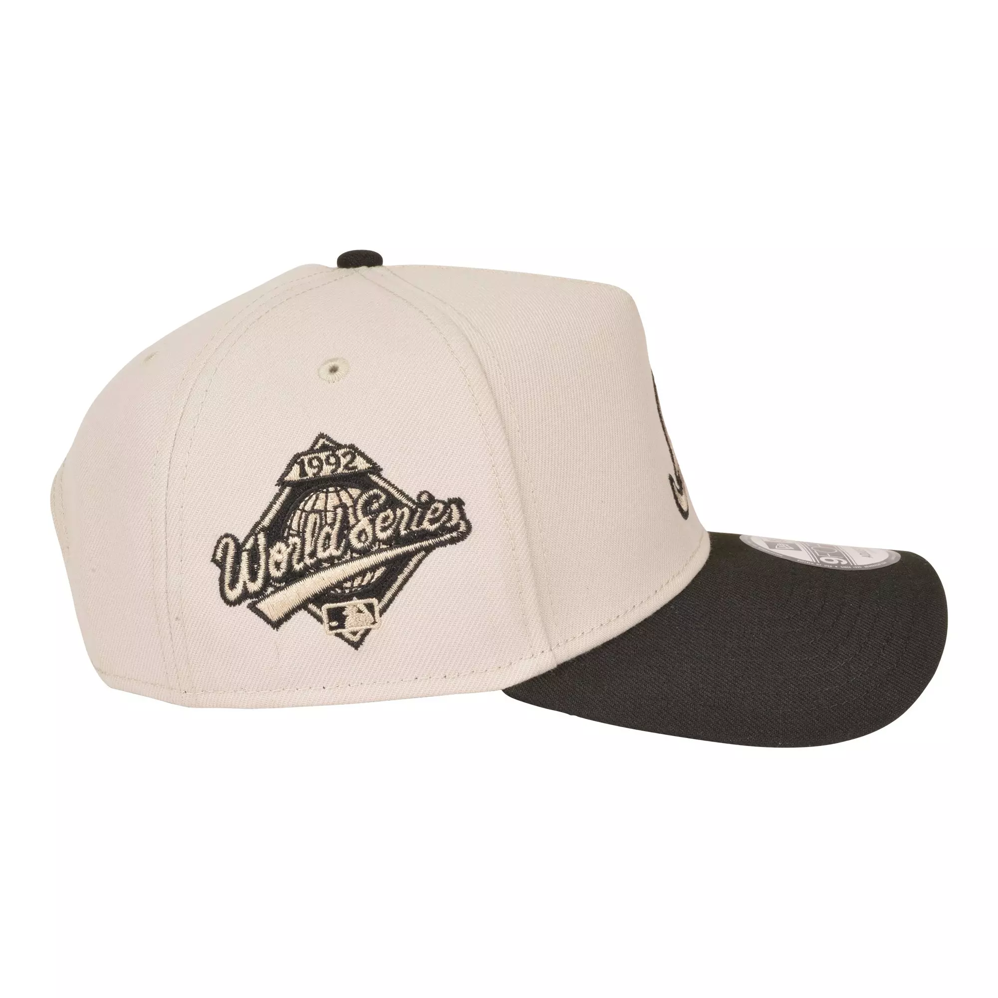 New Era Atlanta Braves 9FORTY A-Frame Snapback Hat-Stone/Black - STONE