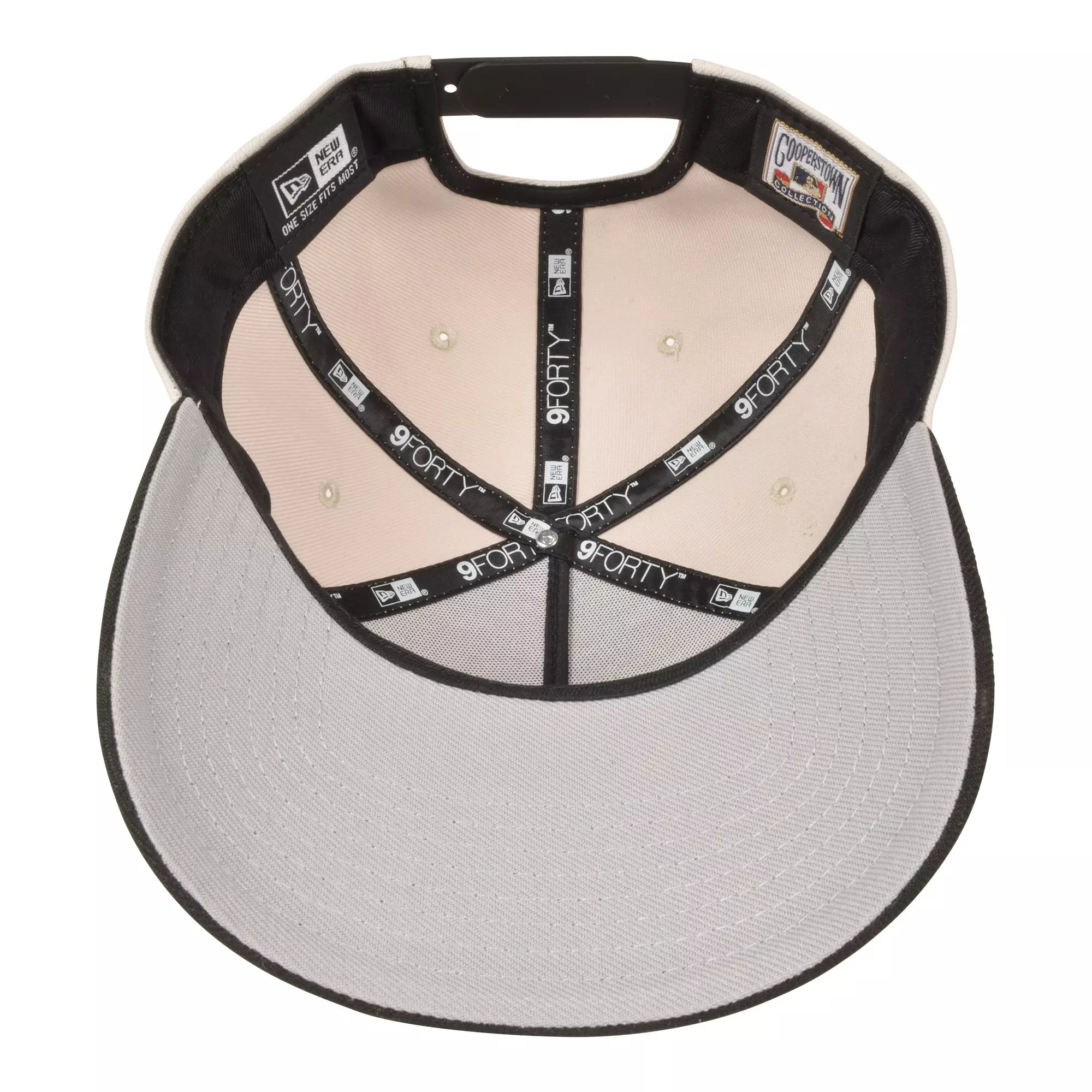 New Era Atlanta Braves 9FORTY A-Frame Snapback Hat-Stone/Black - STONE