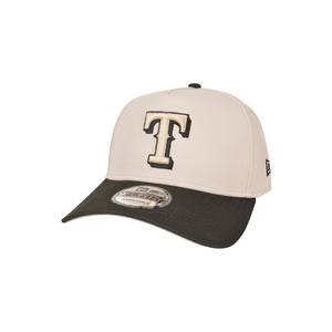 New Era Texas Rangers 9FORTY A-Frame Snapback Hat-Stone/Black