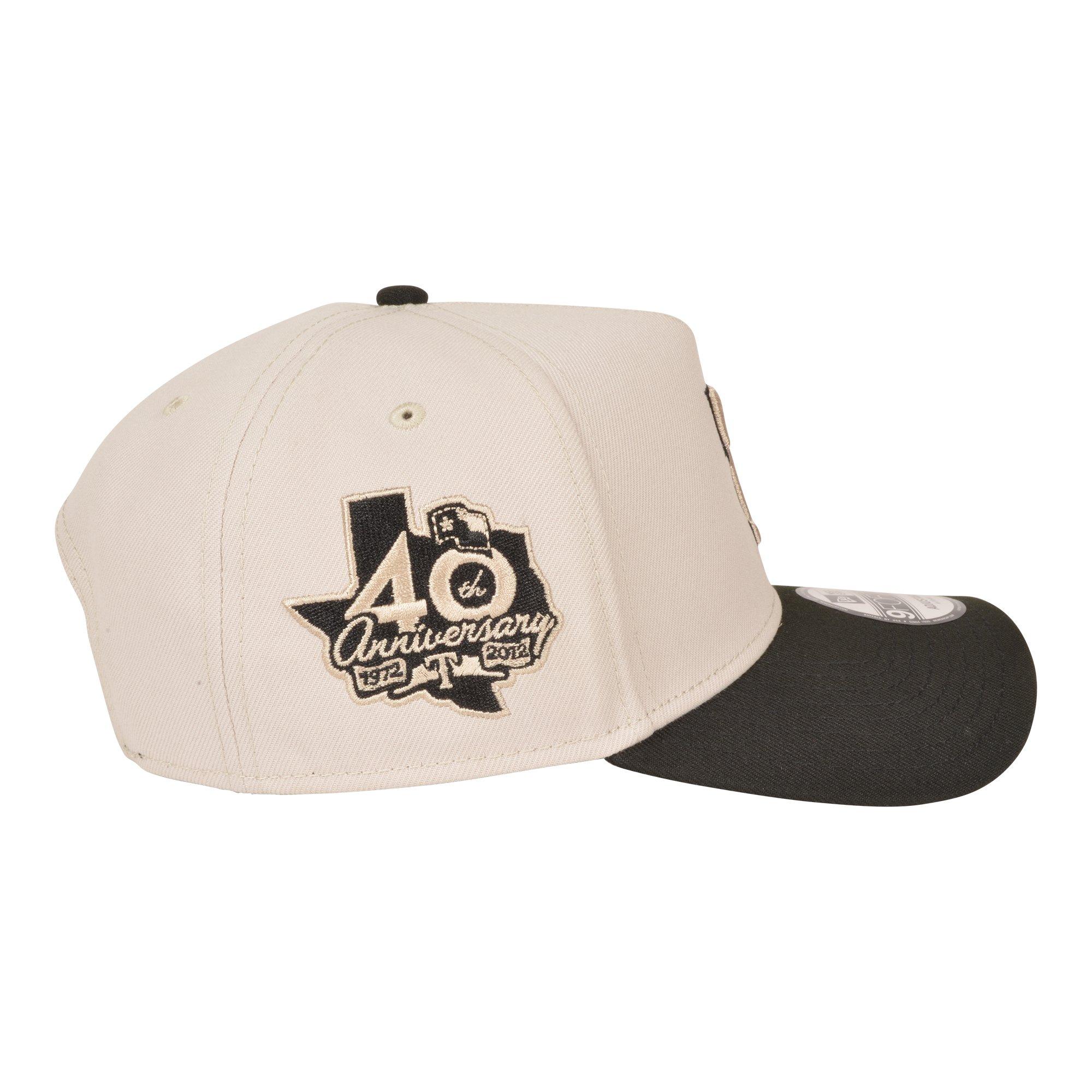 New Era Texas Rangers 9FORTY A-Frame Stone/Black Snapback Hat
