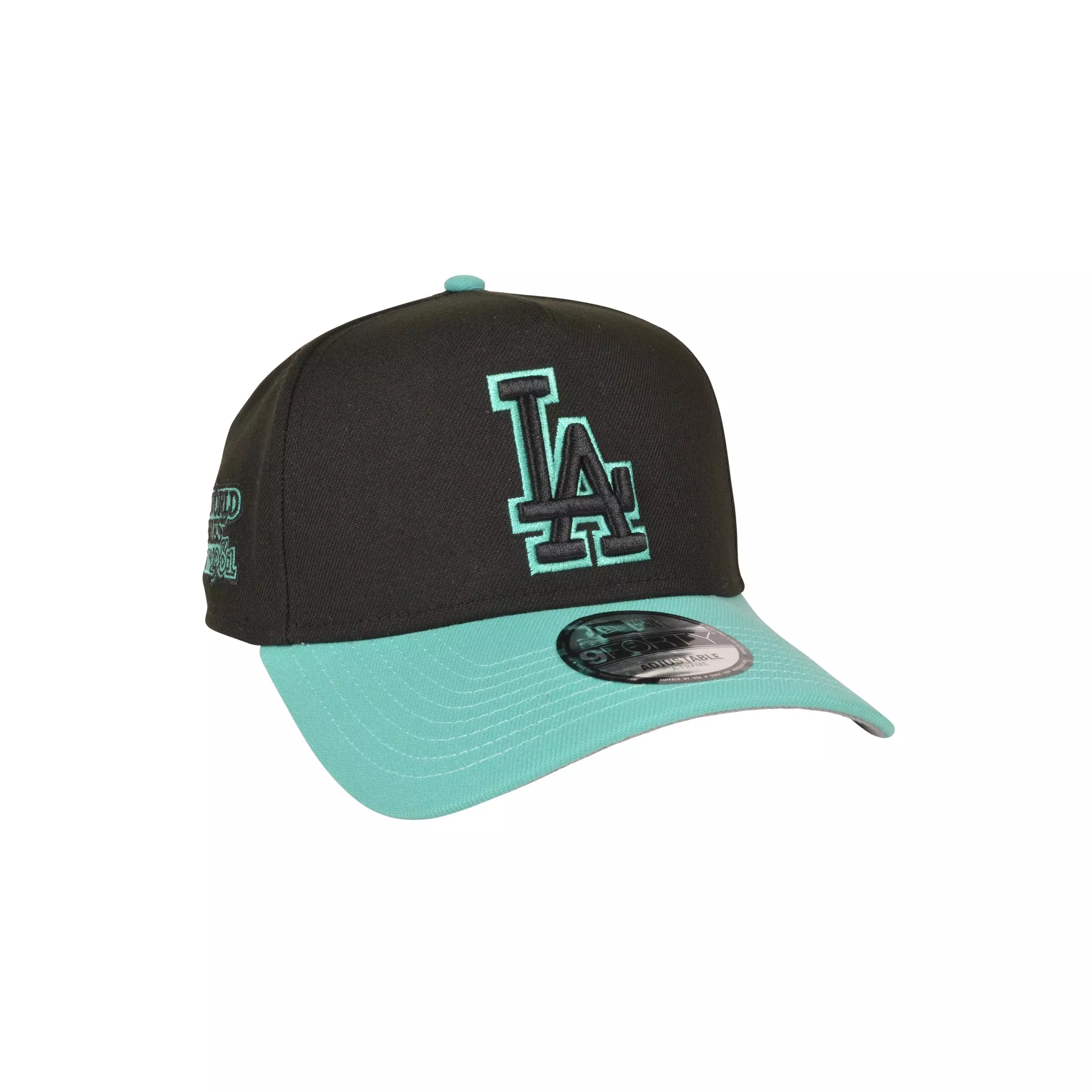 New Era Los Angeles Dodgers 9FORTY A-Frame Snapback Hat-Black/Mint - BLACK/TEAL