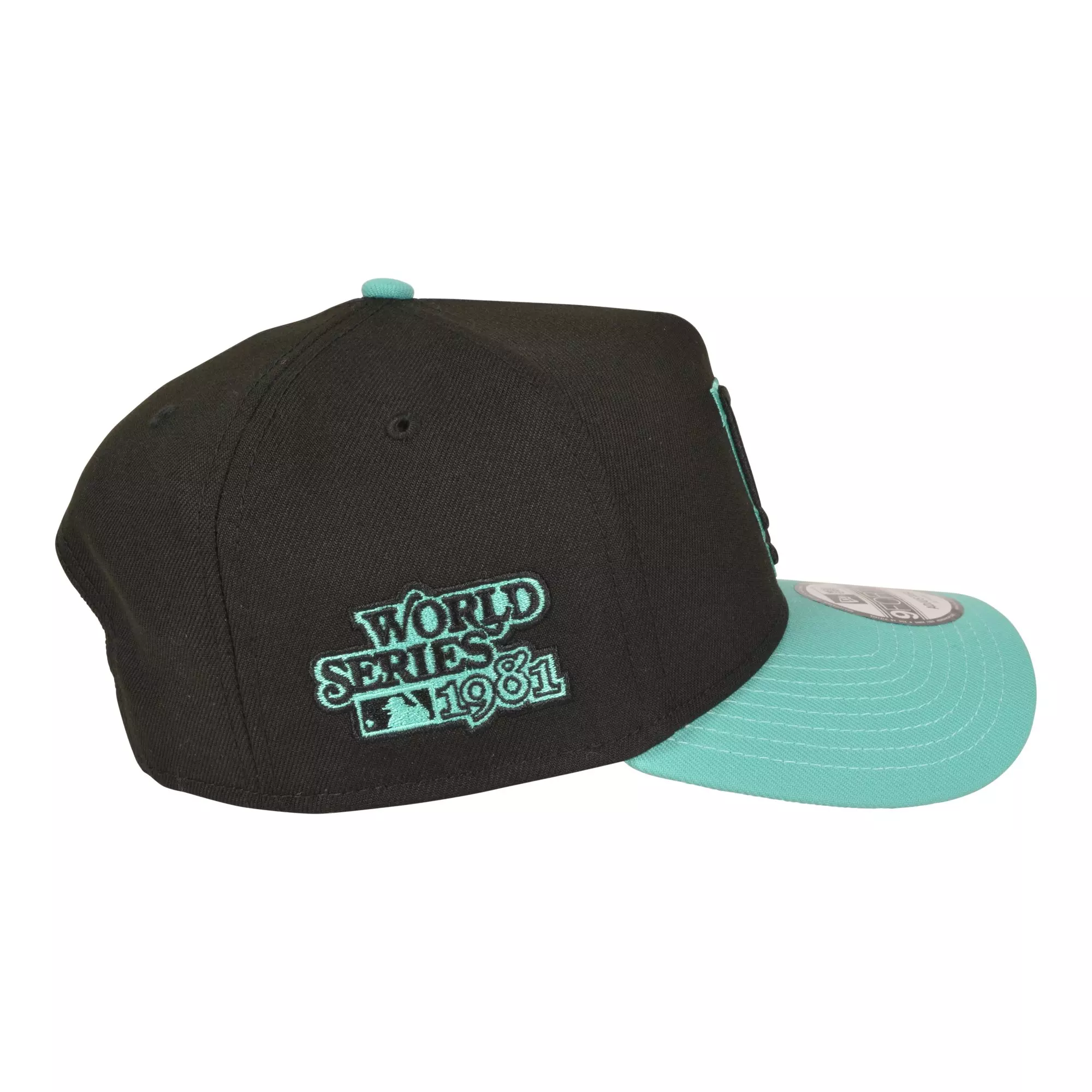 New Era Los Angeles Dodgers 9FORTY A-Frame Snapback Hat-Black/Mint - BLACK/TEAL