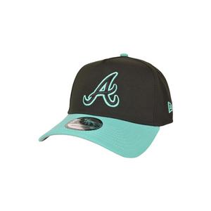 New Era Atlanta Braves 9FORTY A-Frame Snapback Hat-Black/Mint