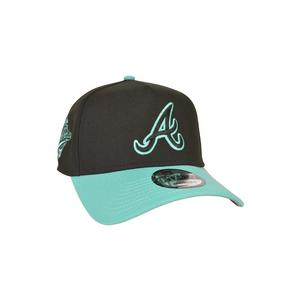 New Era Atlanta Braves 9FORTY A-Frame Snapback Hat-Black/Mint