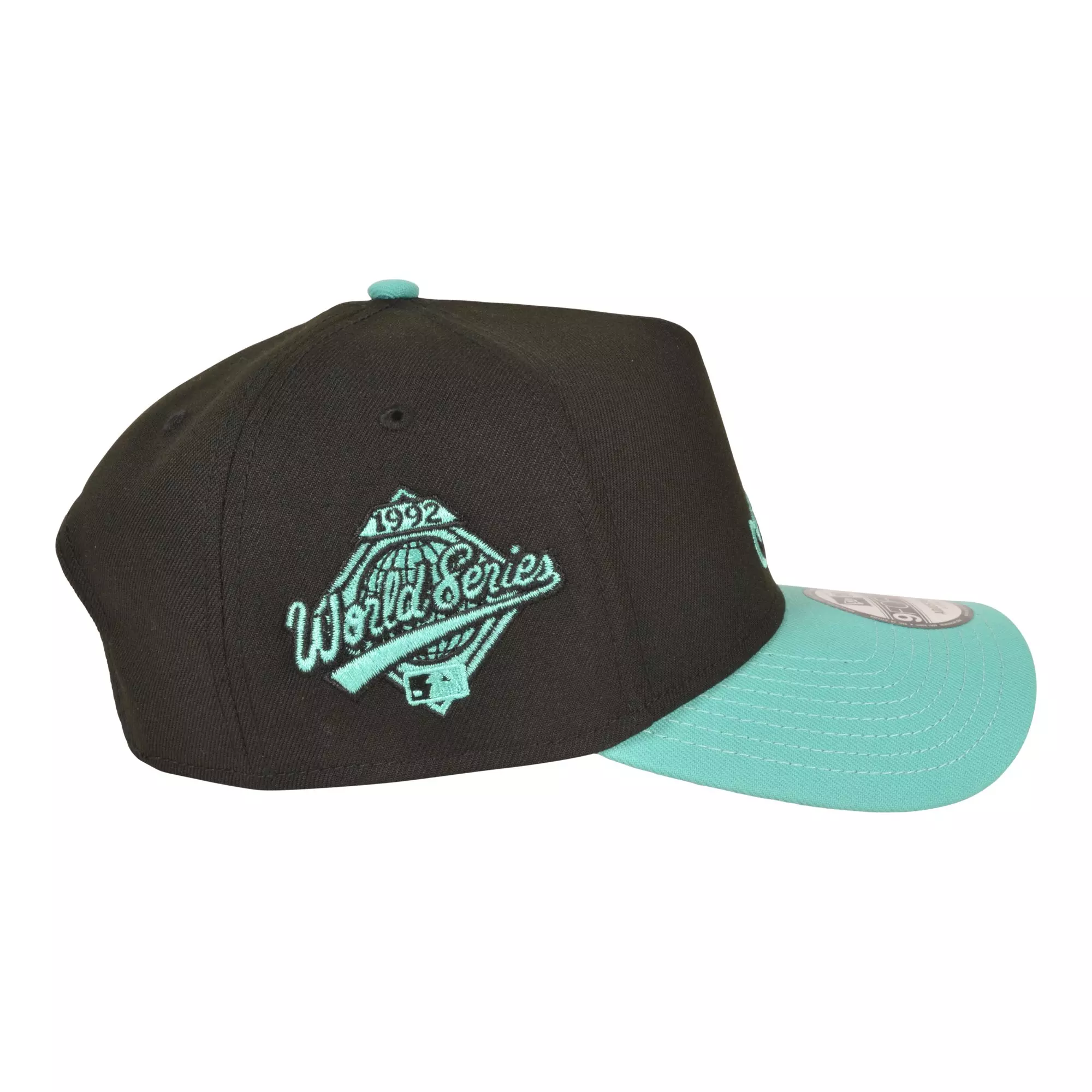 New Era Atlanta Braves 9FORTY A-Frame Snapback Hat-Black/Mint - BLACK/TEAL