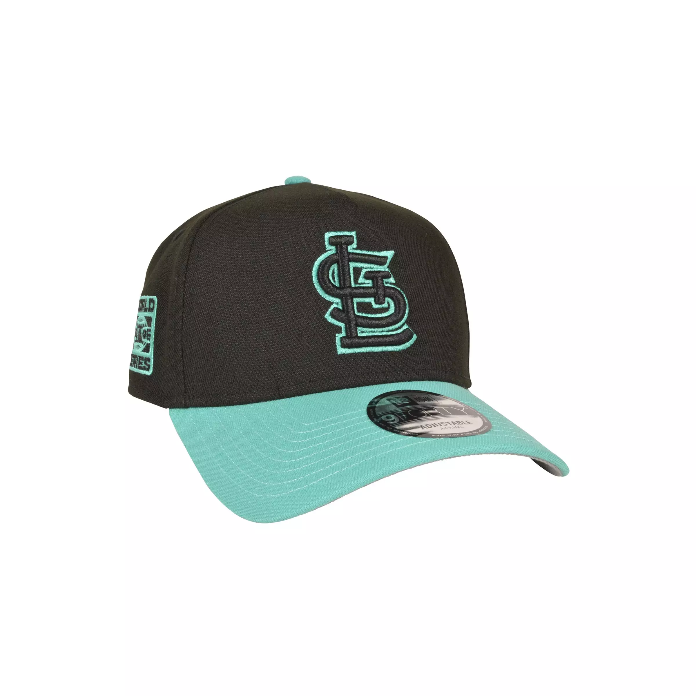 New Era St. Louis Cardinals 9FORTY A-Frame Snapback Hat-Black/Mint - BLACK/TEAL