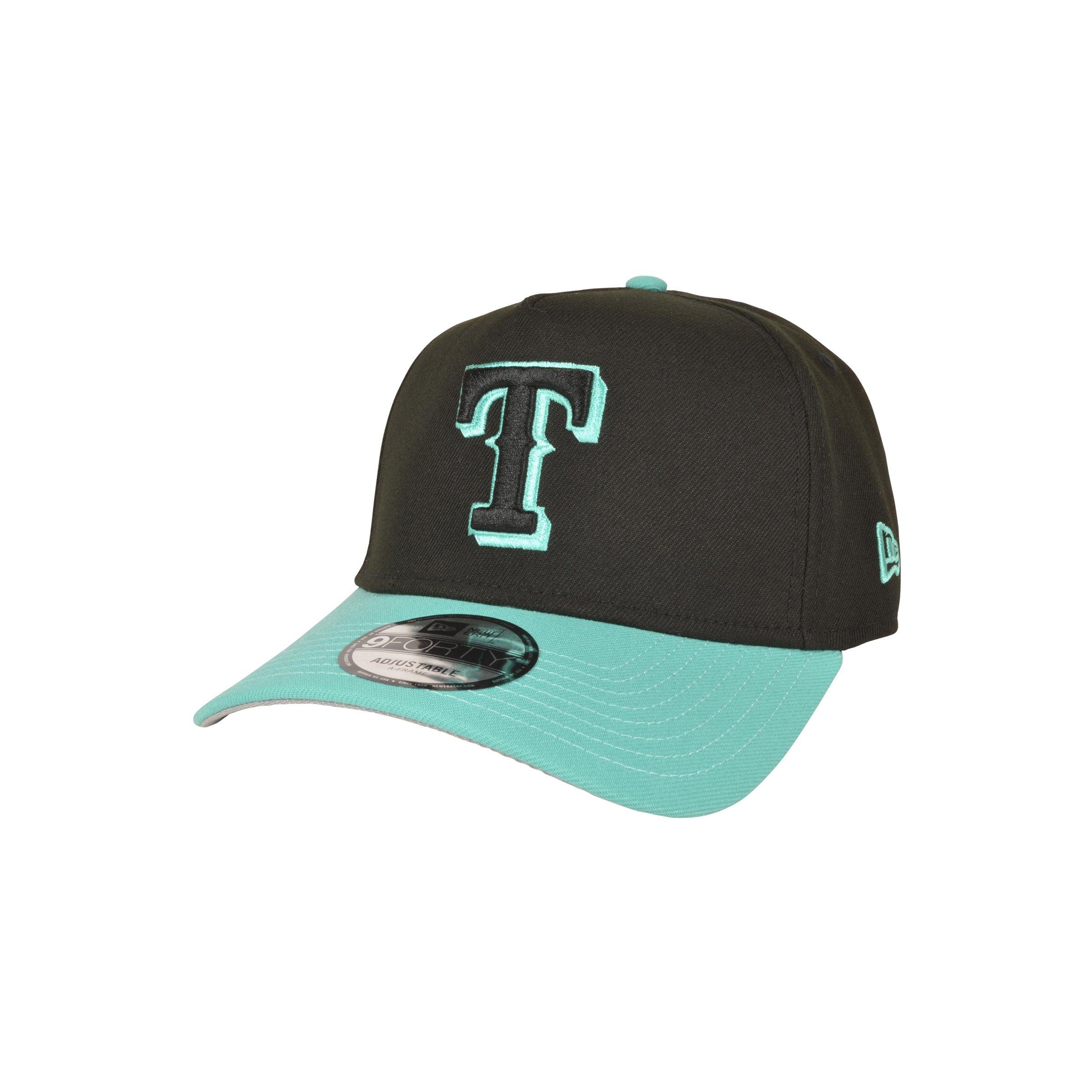 New Era Texas Rangers 9FORTY A-Frame Black/Mint Snapback Hat