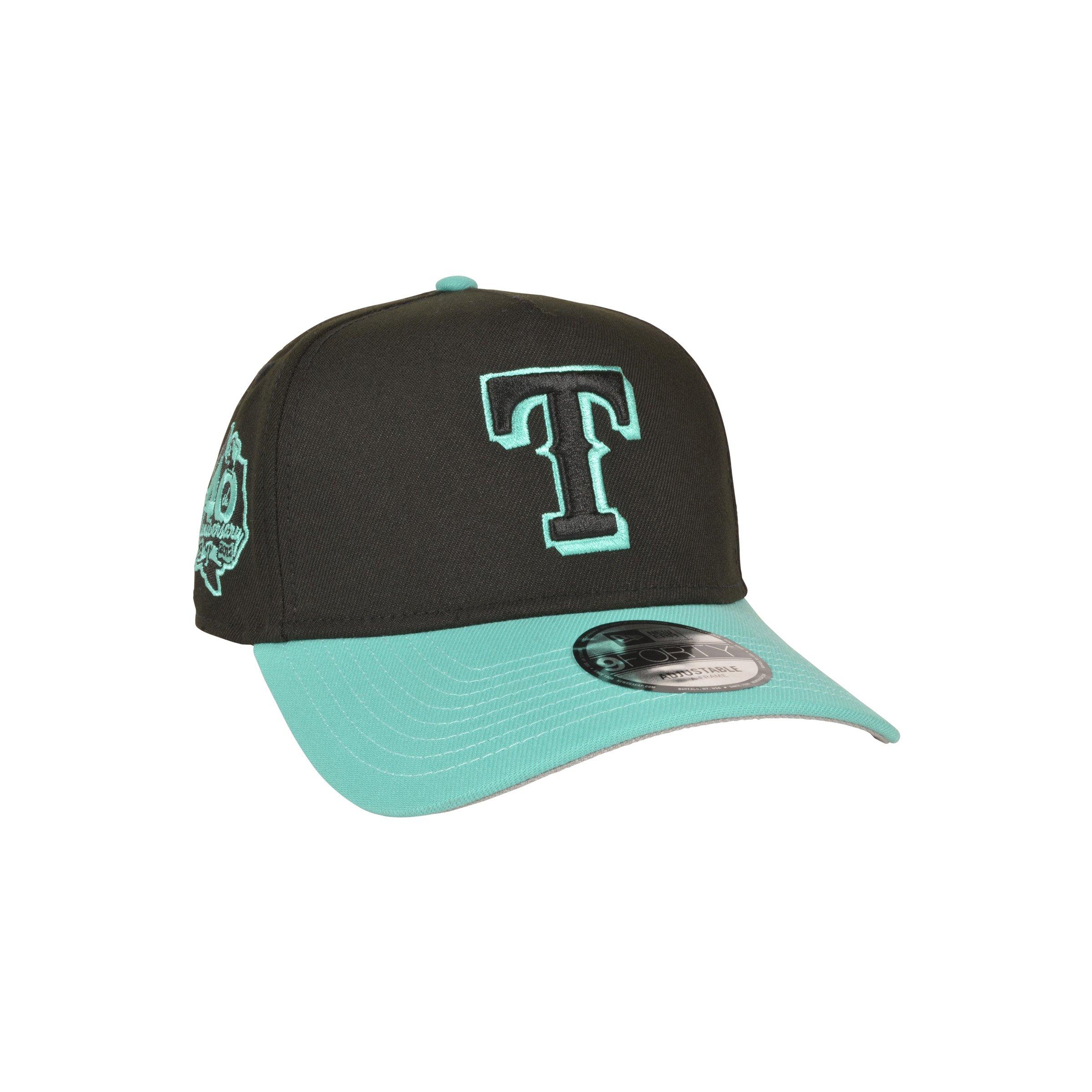 New Era Texas Rangers 9FORTY A-Frame Black/Mint Snapback Hat