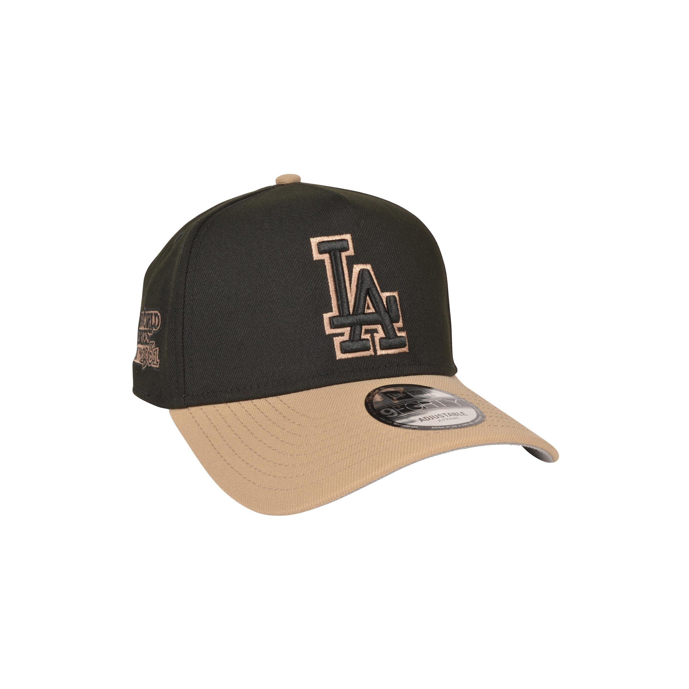 New Era Los Angeles Dodgers 9FORTY A-Frame Black/Camel Snapback Hat