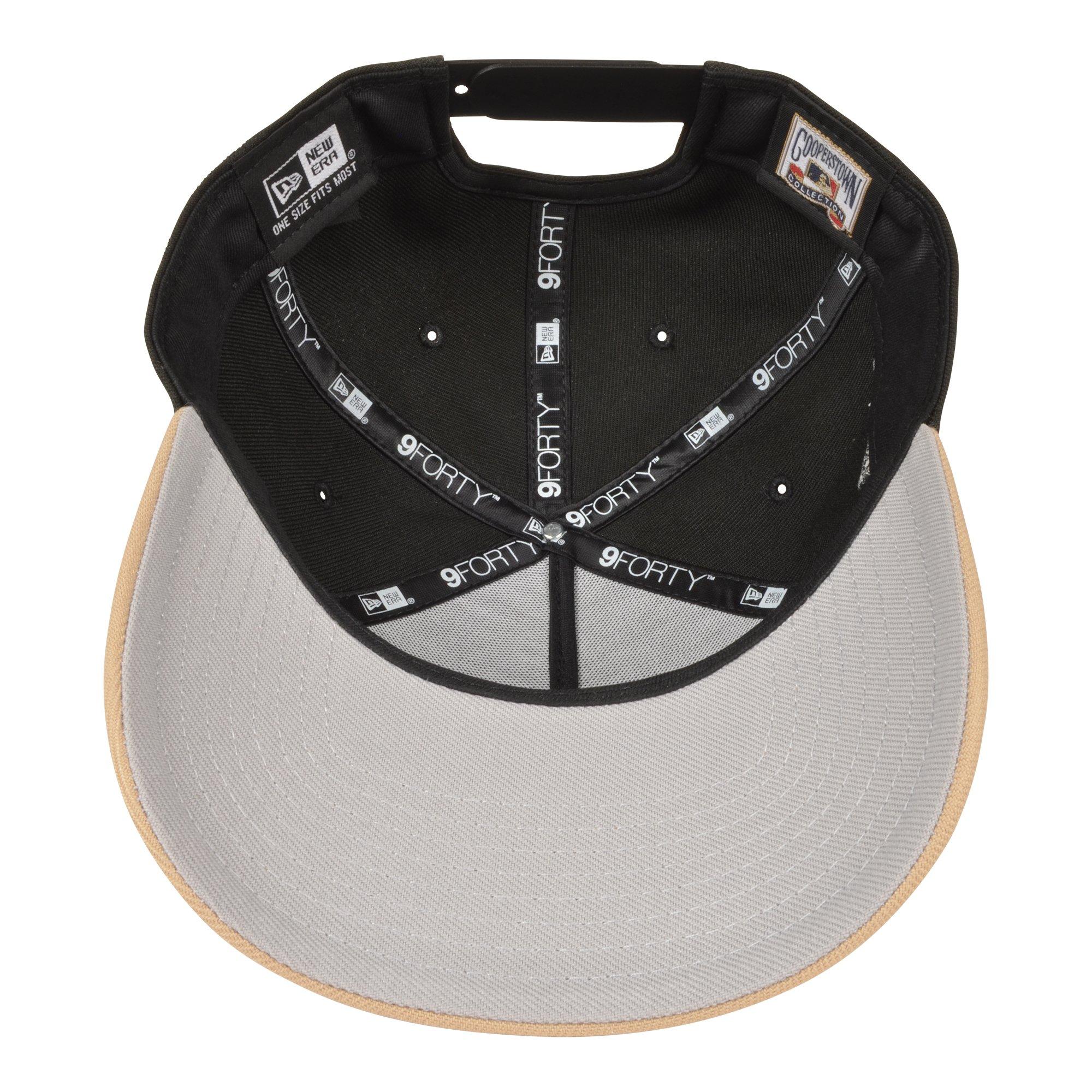 New Era Atlanta Braves 9FORTY A-Frame Snapback Hat-Black/Camel
