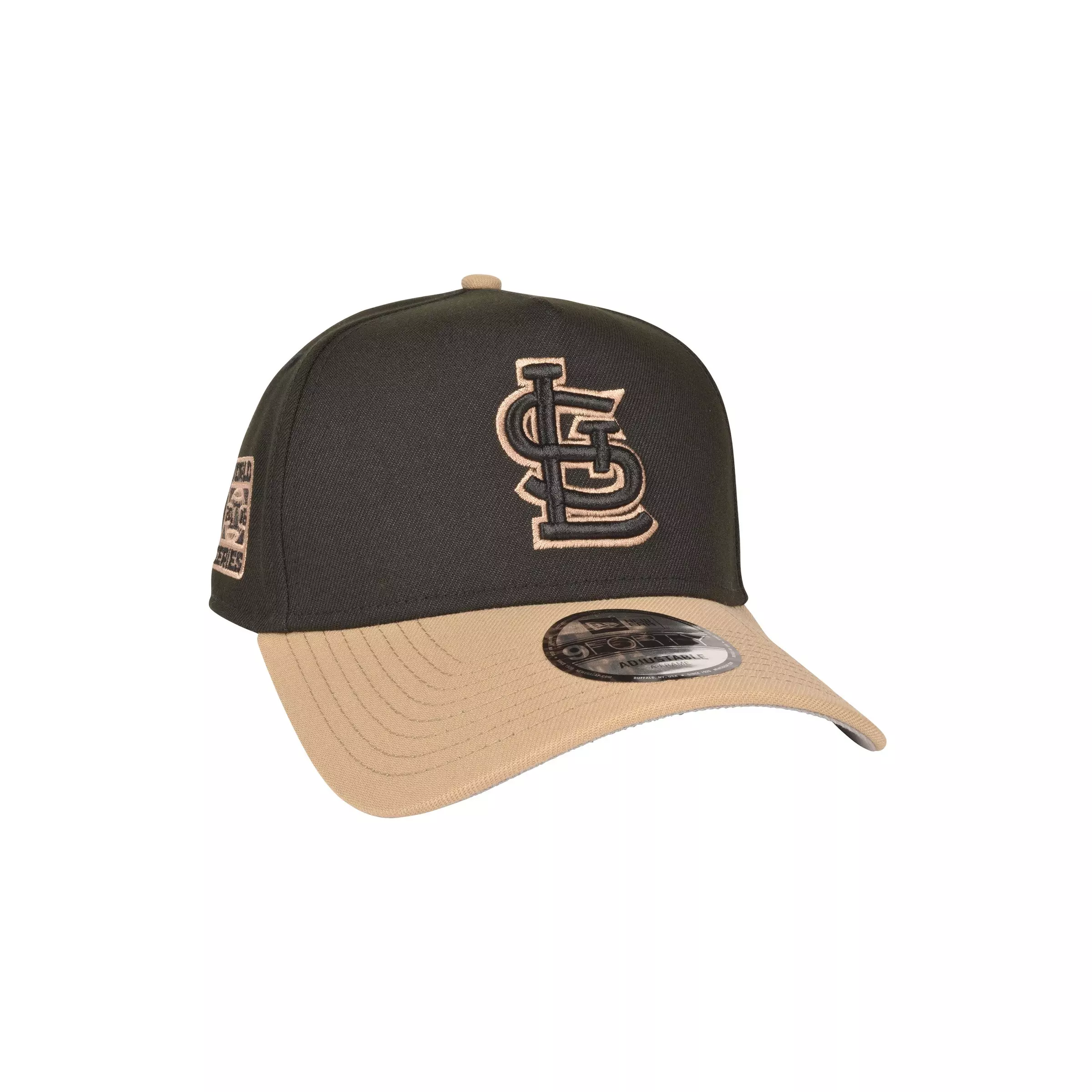 New Era St. Louis Cardinals 9FORTY A-Frame Snapback Hat-Black/Camel - BLACK/TAN